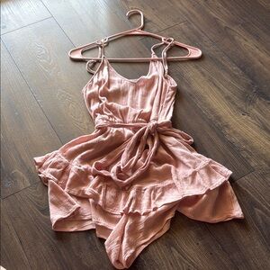 Pink Ruffled Romper